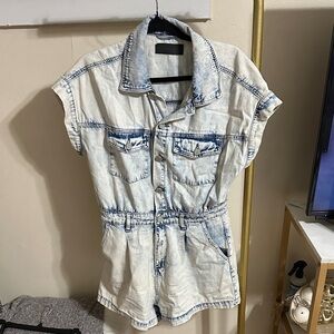 Blank NYC Blue Denim Romper